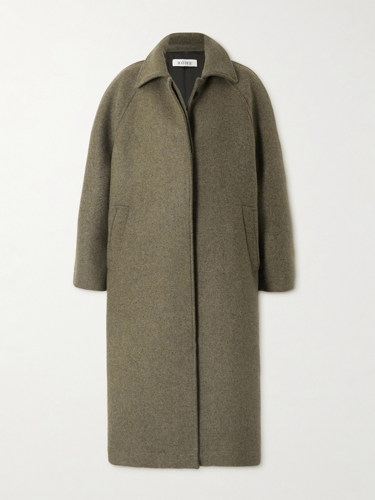 Rohe Leandra Alpaca-blend Coat In Green