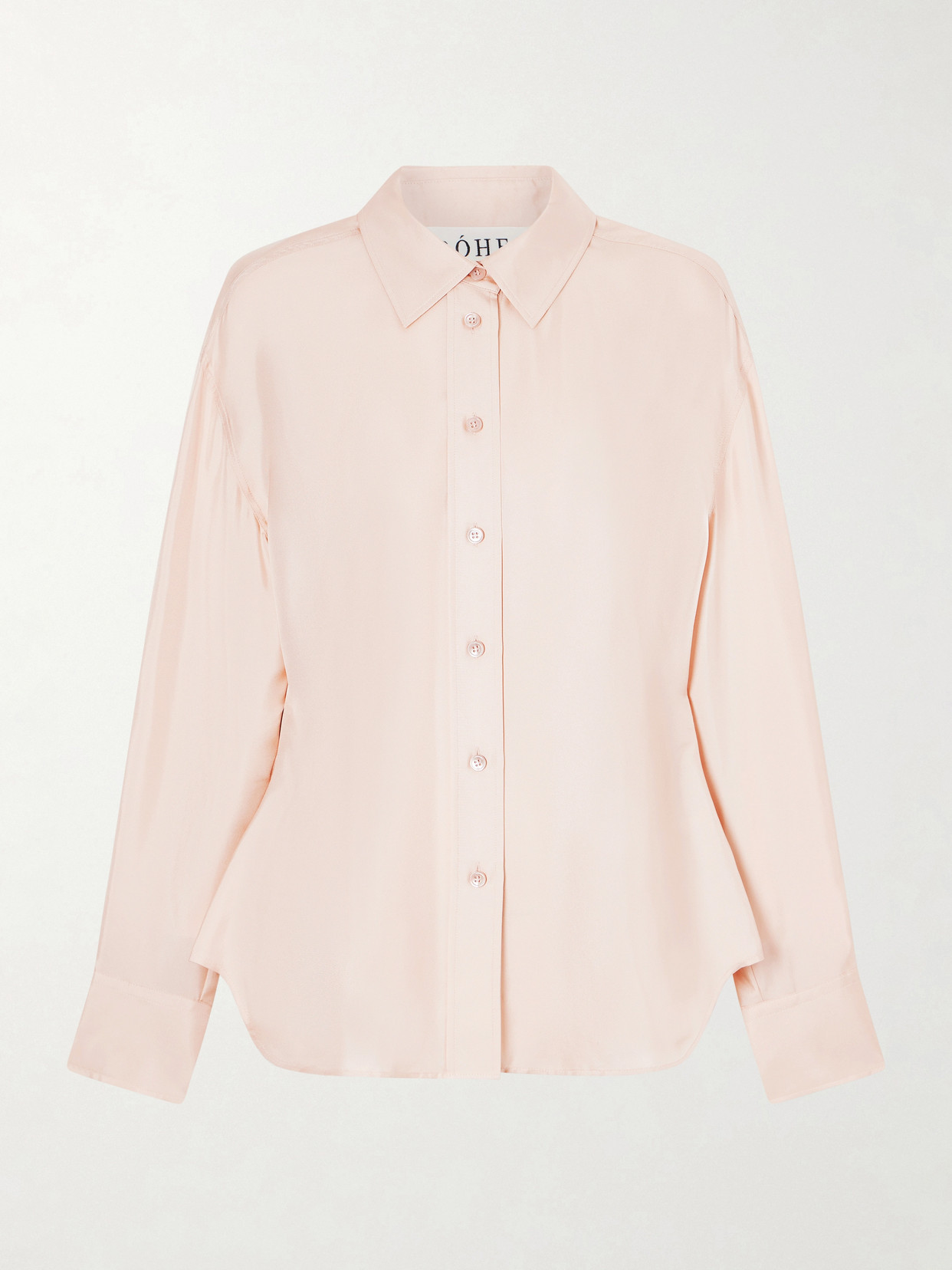 Rohe Shaped Silk-twill Shirt In Neutral