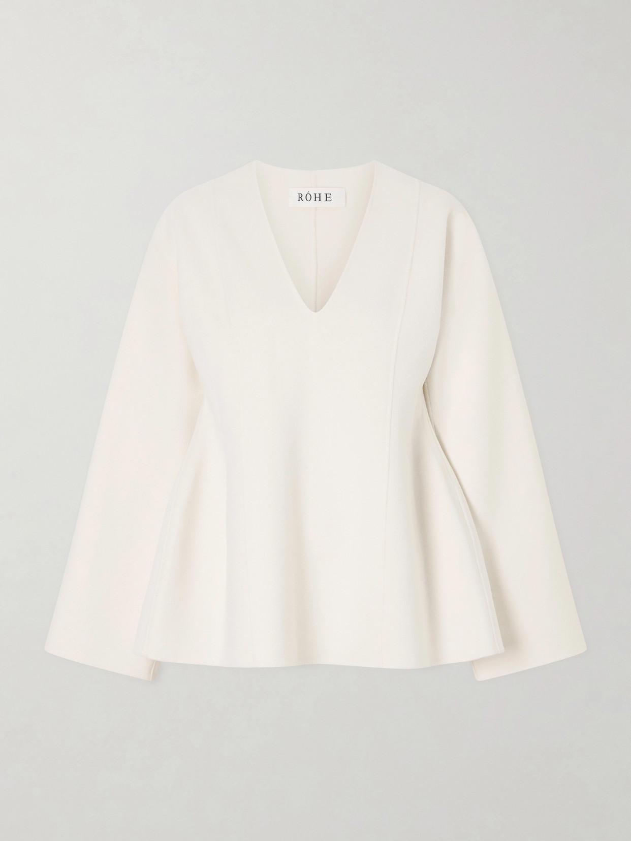 Rohe Paneled Wool Blouse In White