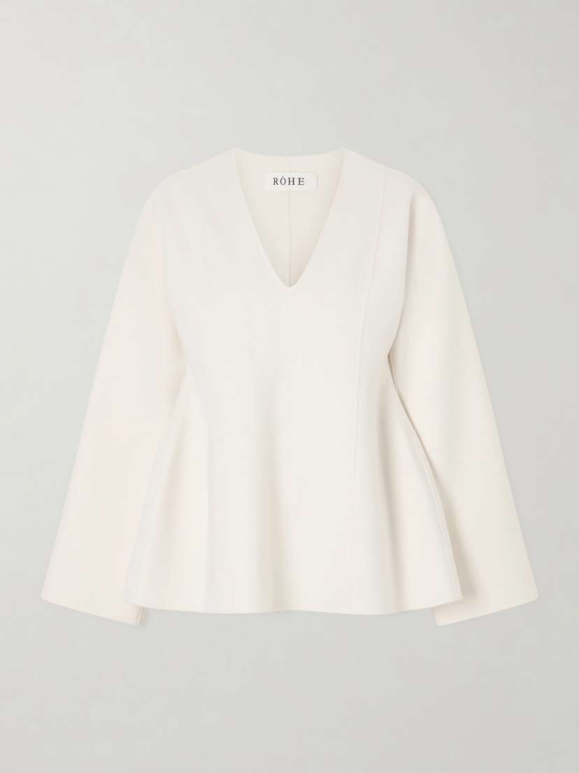 RÓHE Paneled Wool Blouse