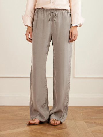 Róhe Striped satin wide-leg pants