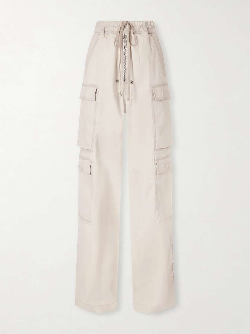 Rick Owens Jumbo Belas Cotton-blend Wide-leg Cargo Pants