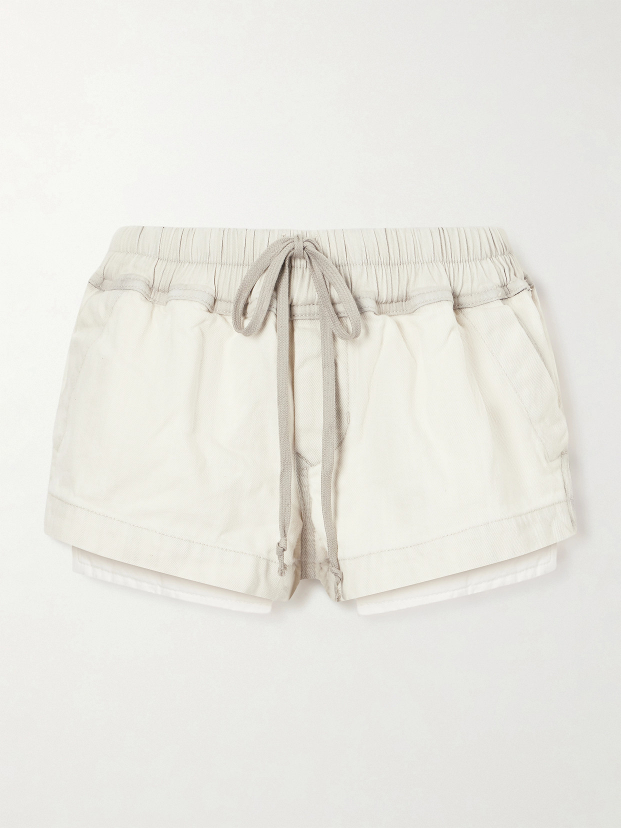 Rick Owens Denim Shorts In White