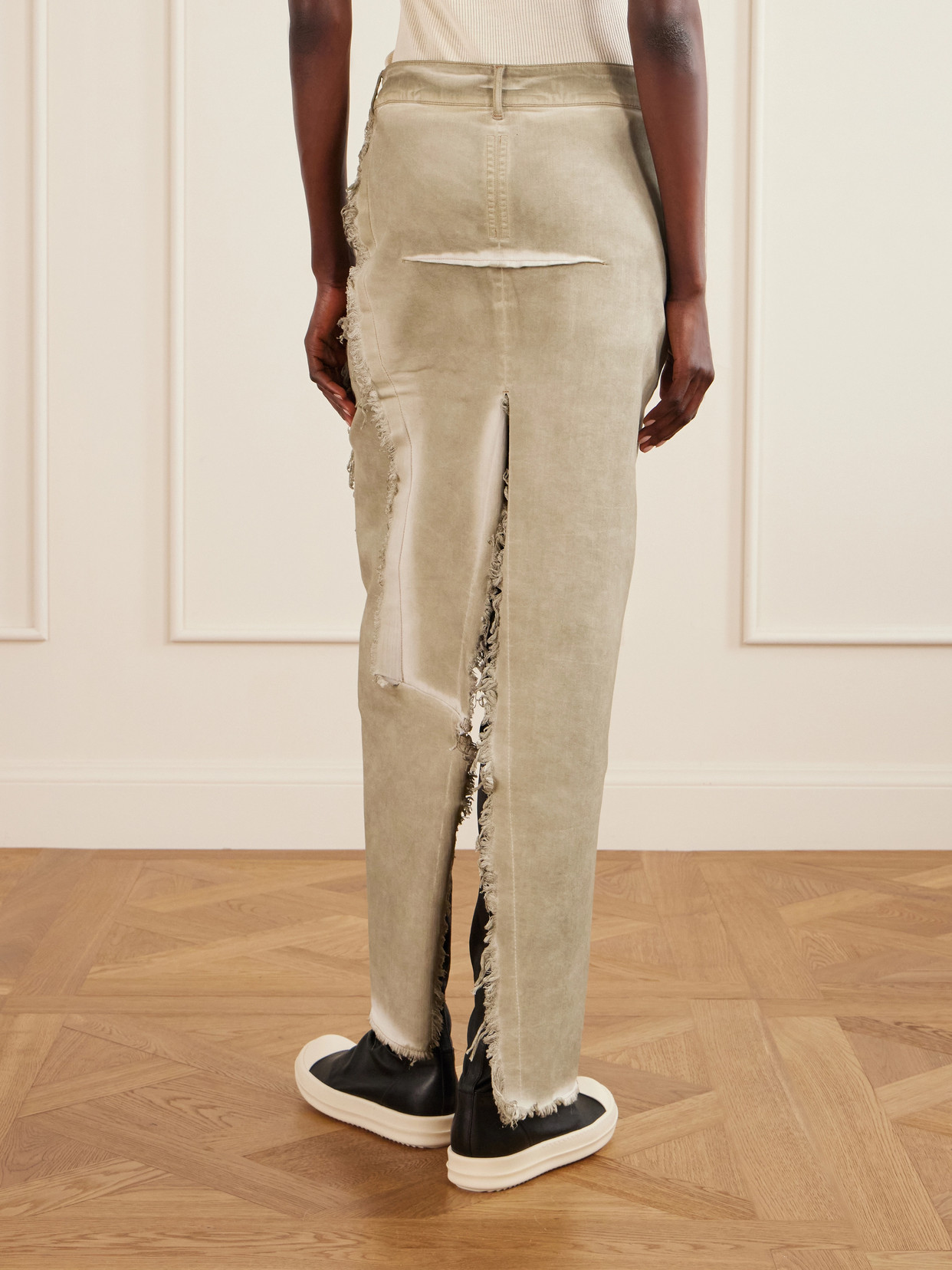 Frayed Denim Midi