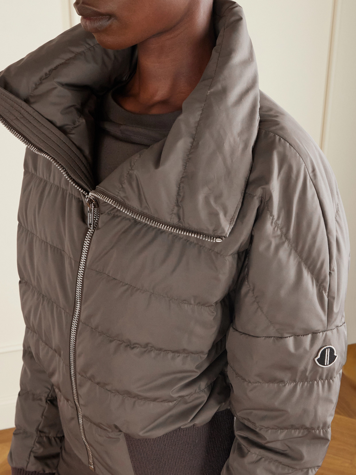 + Moncler Appliquéd Quilted Shell Down Jacket
