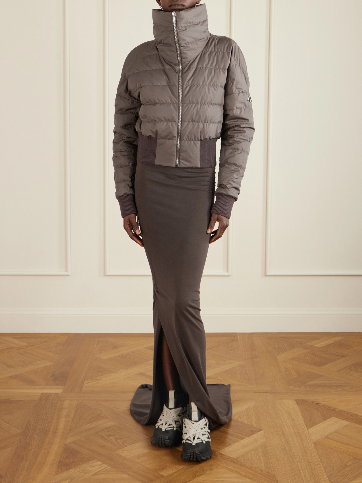 + Moncler Appliquéd Quilted Shell Down Jacket