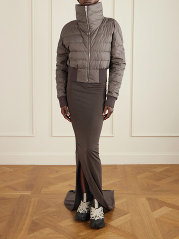 Rick Owens + Moncler appliquéd quilted shell down jacket