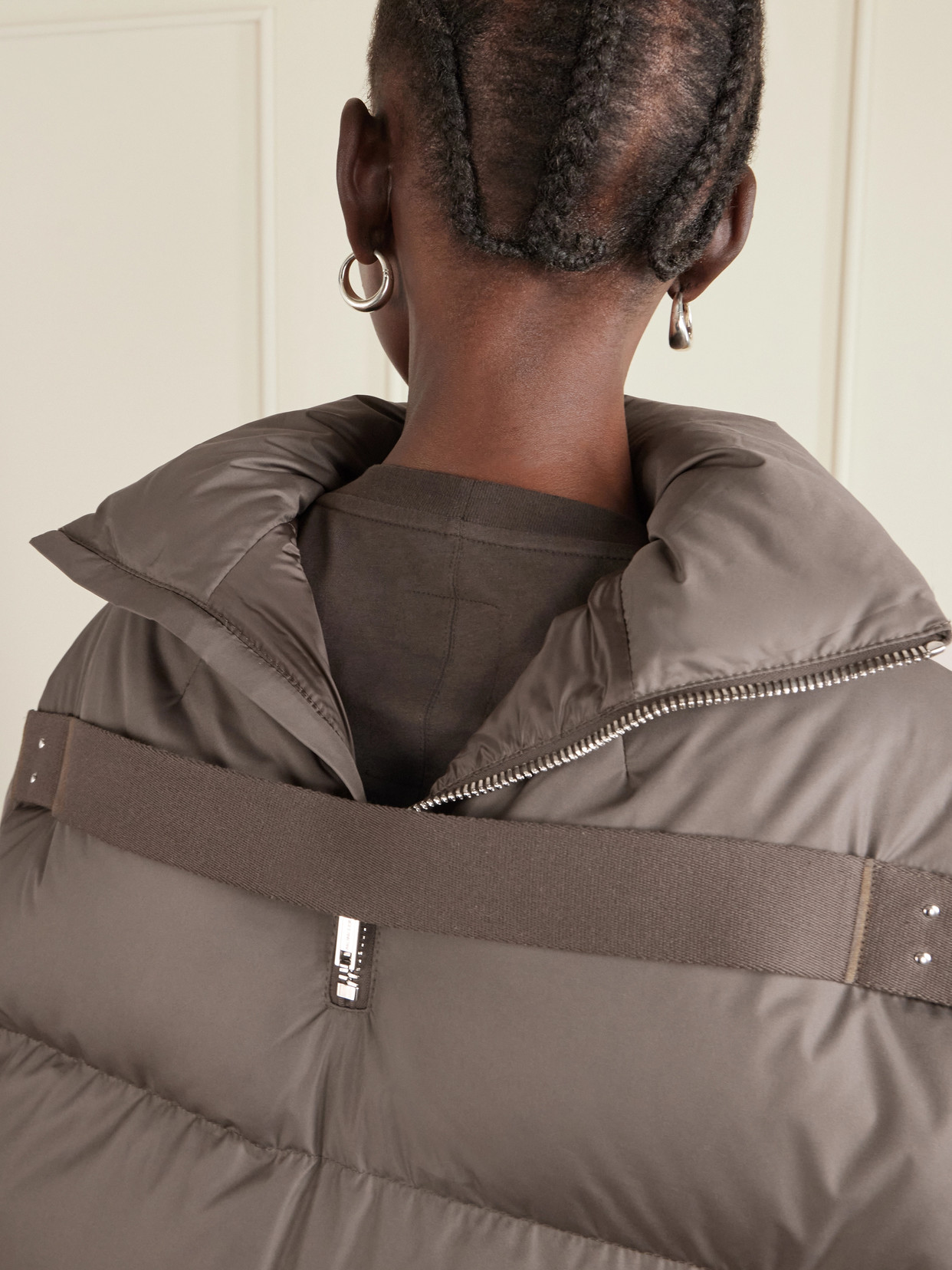+ Moncler Cropped Appliquéd Quilted Shell Down Jacket