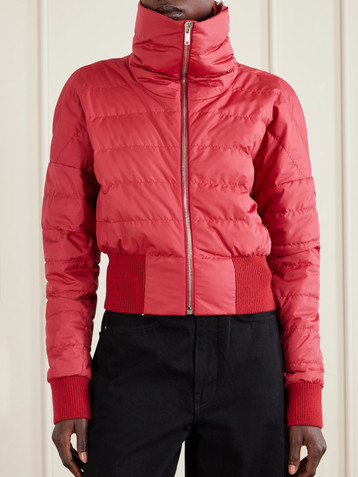 Rick Owens + Moncler appliquéd quilted shell down jacket