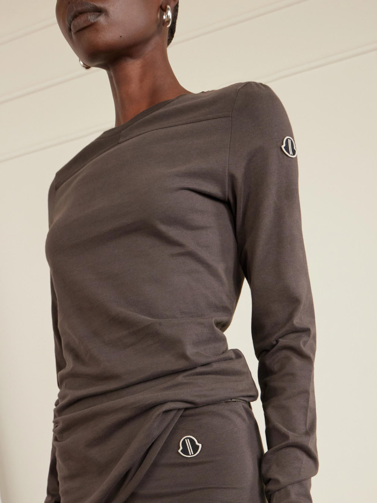 + Moncler Girder Appliquéd Cotton-Jersey T-Shirt