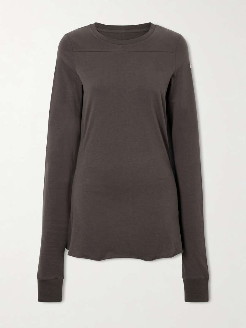 Rick Owens + Moncler Girder Appliquéd Cotton-jersey T-shirt