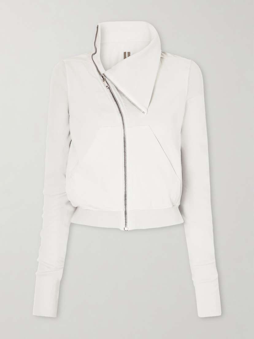 Rick Owens Cropped Organic Cotton-jersey Hoodie