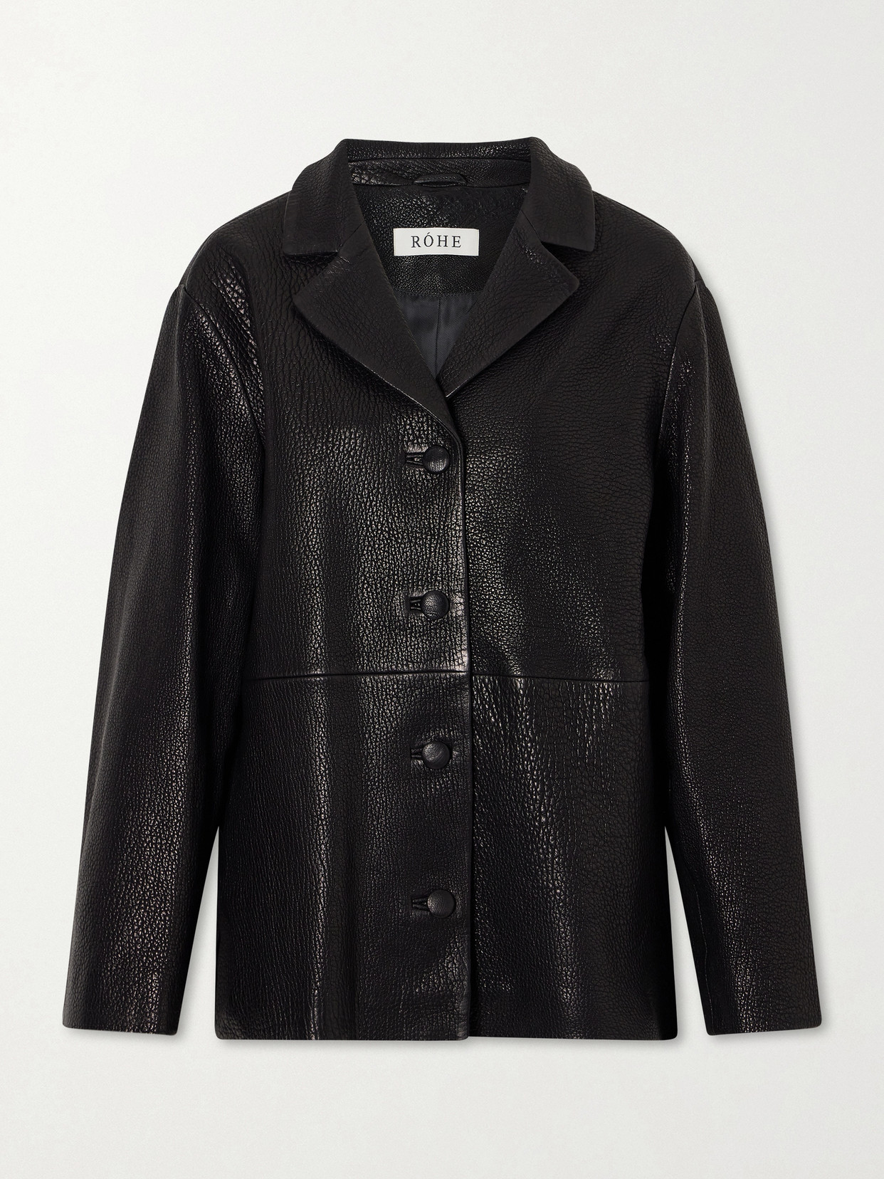 Rohe Paneled Textured-leather Jacket In Black