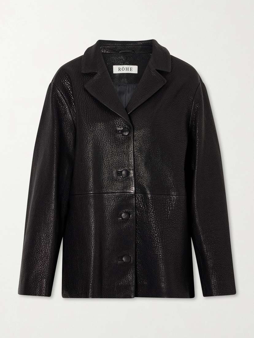 RÓHE Paneled Textured-leather Jacket