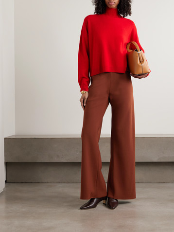 La Ligne Colby recycled stretch-crepe wide-leg pants