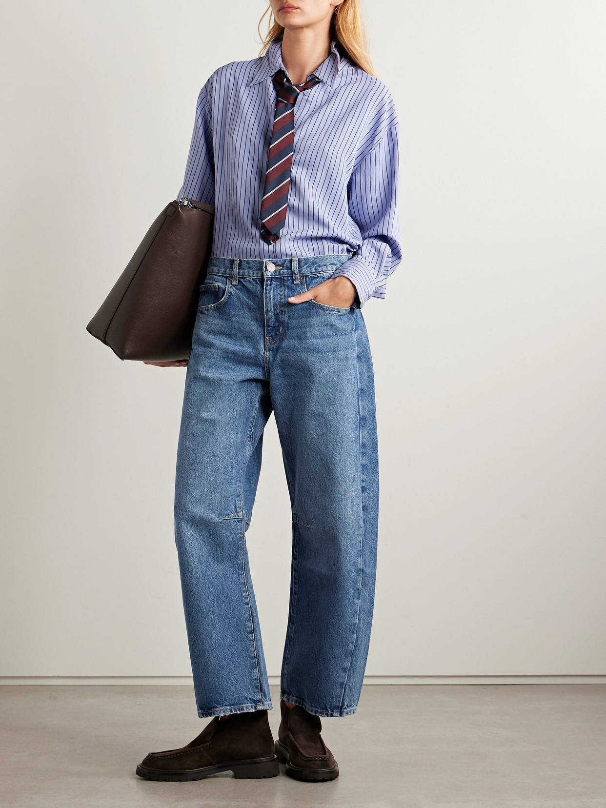 La Ligne Marilyn High-rise Barrel-leg Jeans In Animal Print