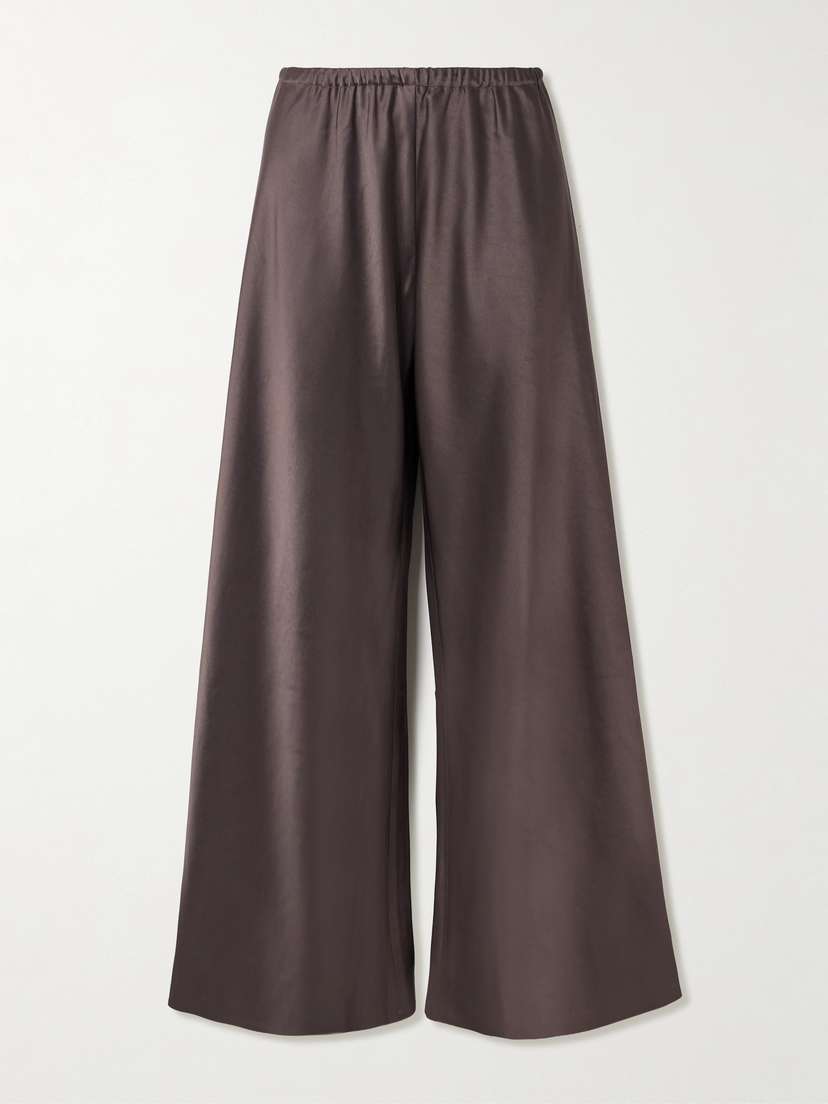 La Ligne Colby Satin Wide-leg Pants