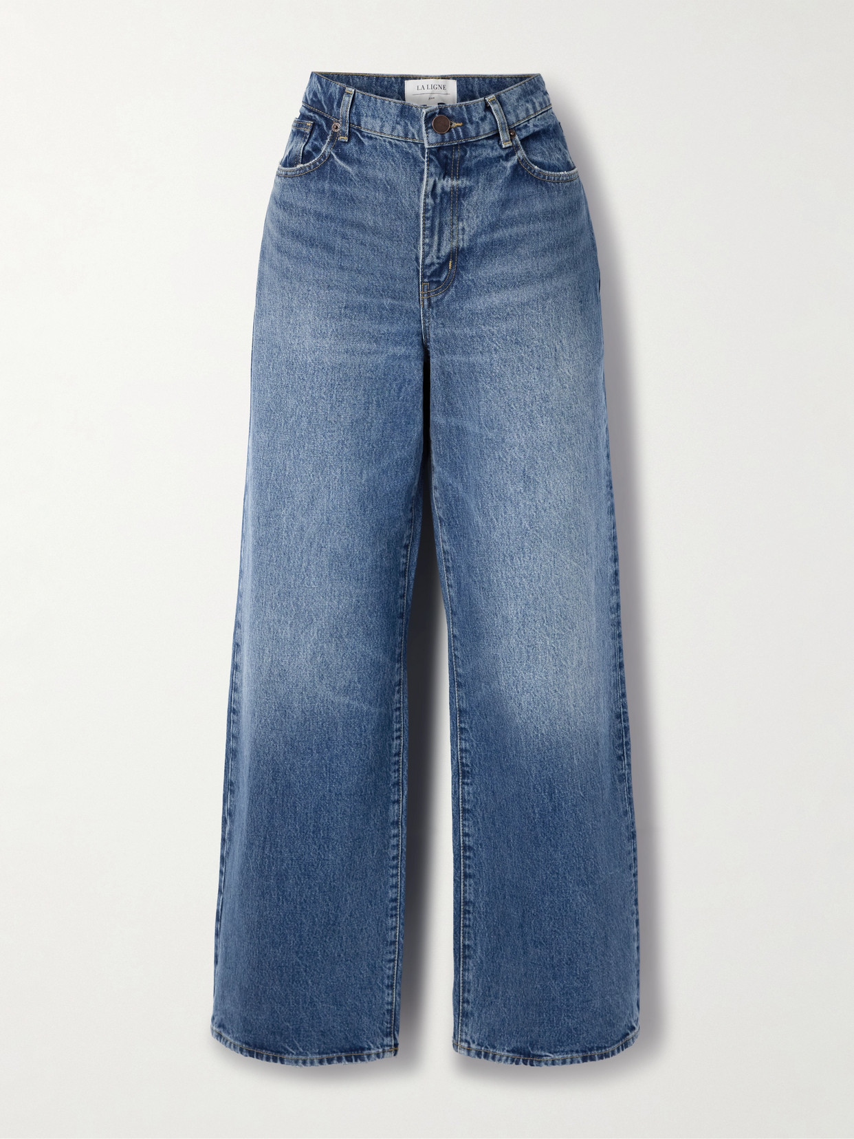 La Ligne Isadora High-rise Wide-leg Jeans In Blue