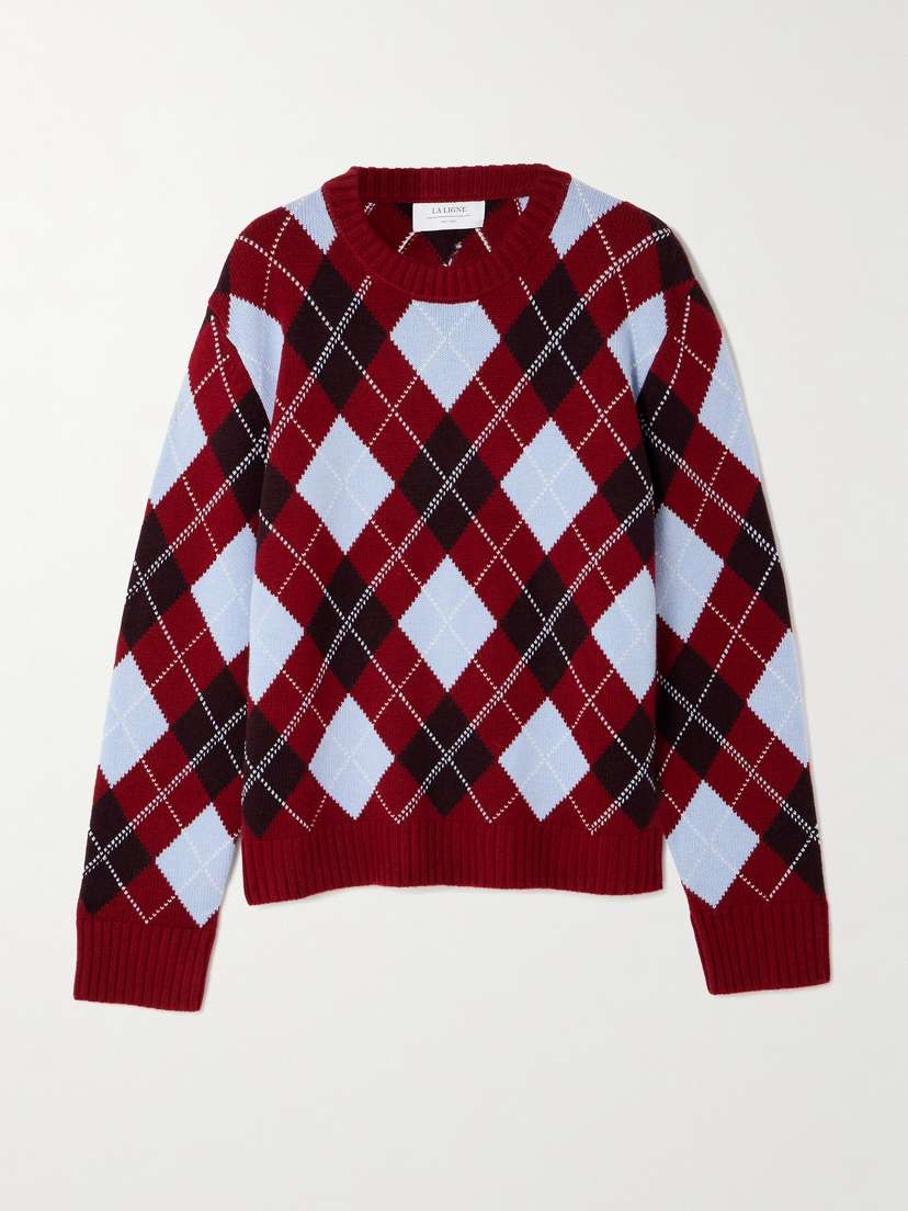 La Ligne Hamish Argyle Wool And Cashmere-blend Sweater