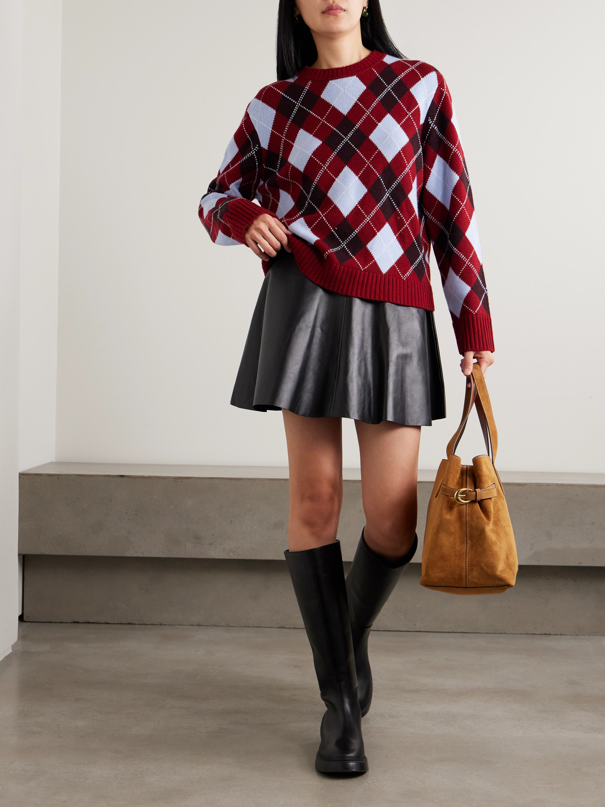 La Ligne Hamish Argyle Wool And Cashmere-blend Sweater In Multi