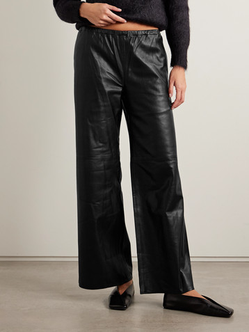 La Ligne Colby leather wide-leg pants