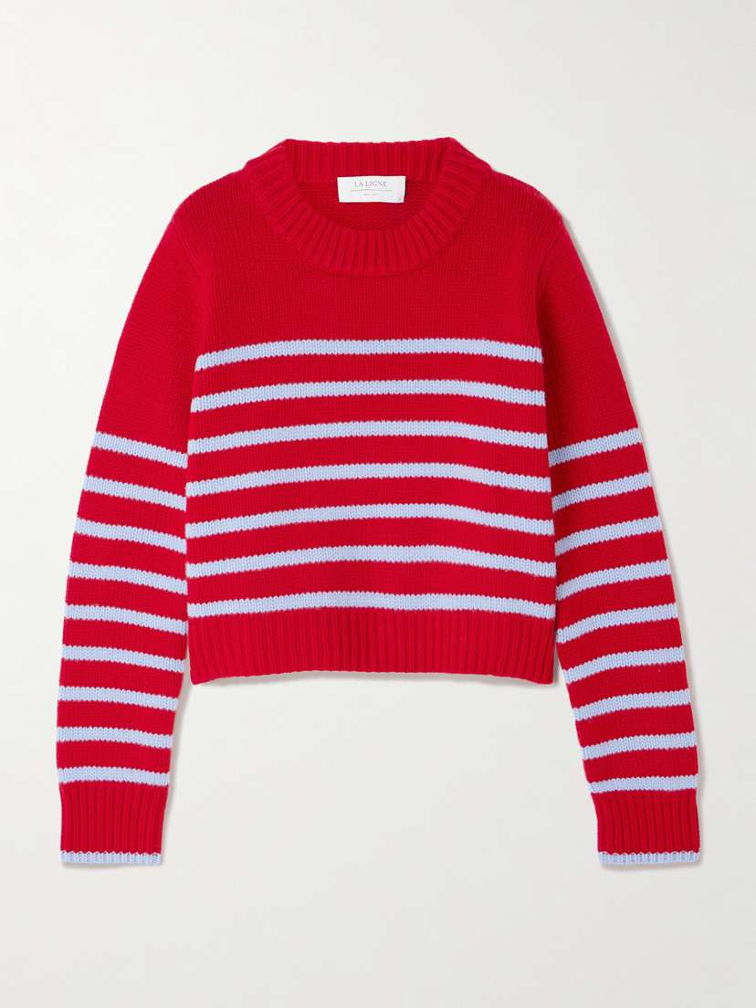 La Ligne Mini Marin Striped Wool And Cashmere-blend Sweater