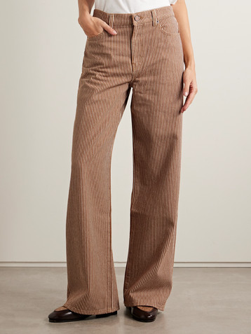 La Ligne Isadora striped cotton wide-leg pants