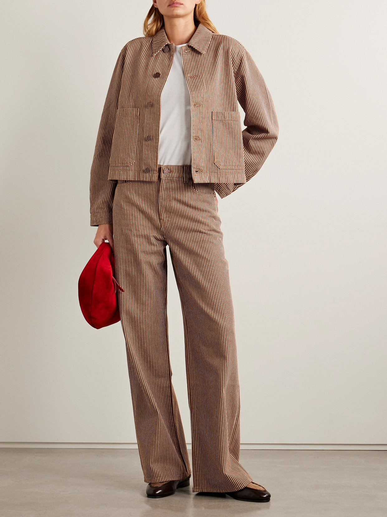 La Ligne Isadora Striped Cotton Wide-leg Pants In Multi