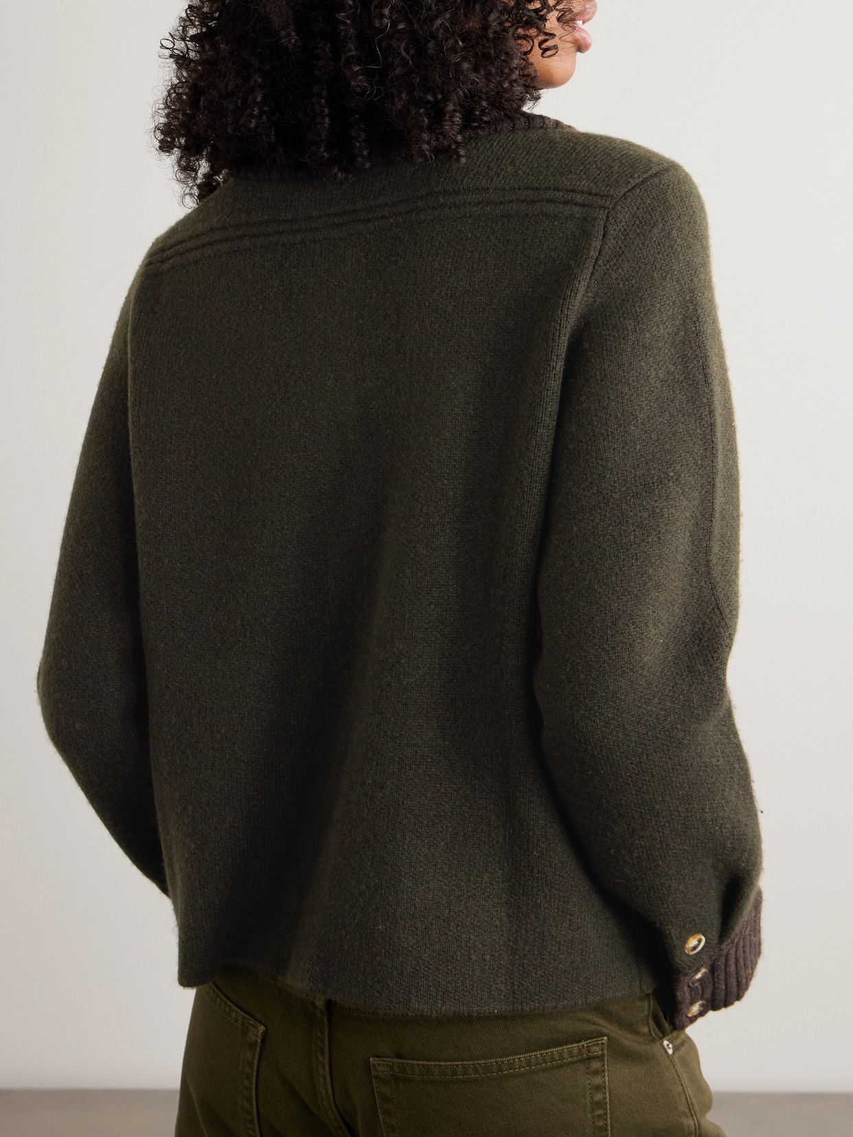 La Ligne Mini Theodore Wool And Cashmere-blend Jacket In Green