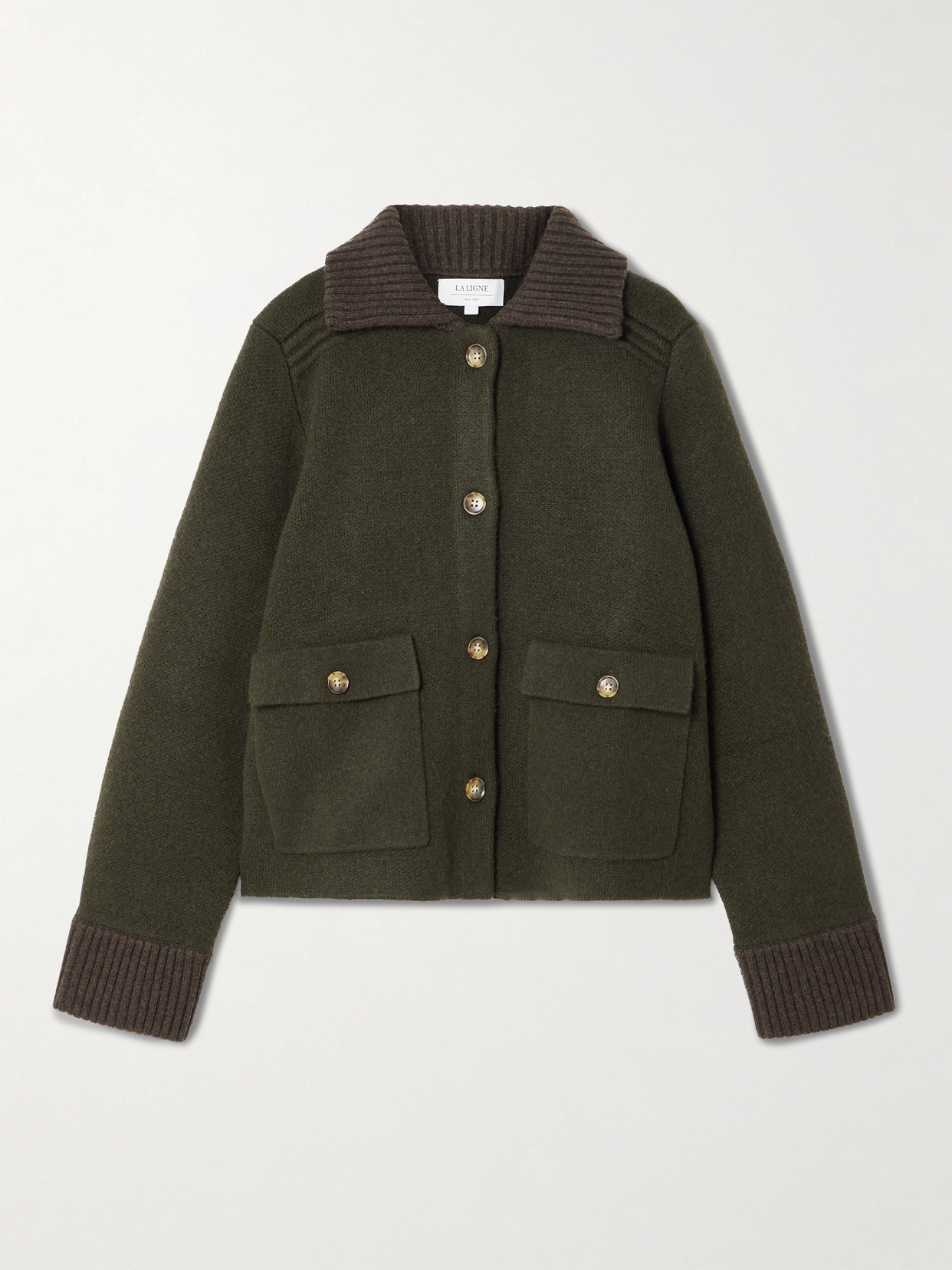 La Ligne Mini Theodore Wool And Cashmere-blend Jacket In Green