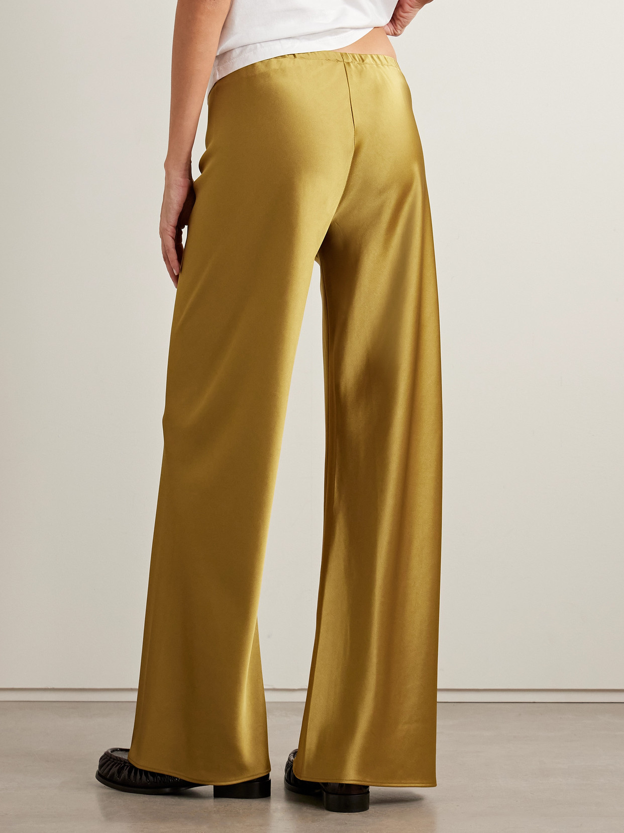 La Ligne Colby Satin Wide-leg Pants In Multi