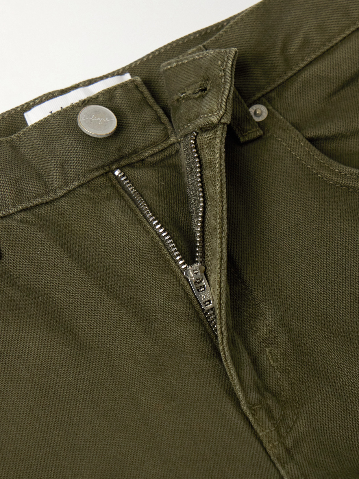 La Ligne Marilyn Cotton-twill Wide-leg Pants In Green