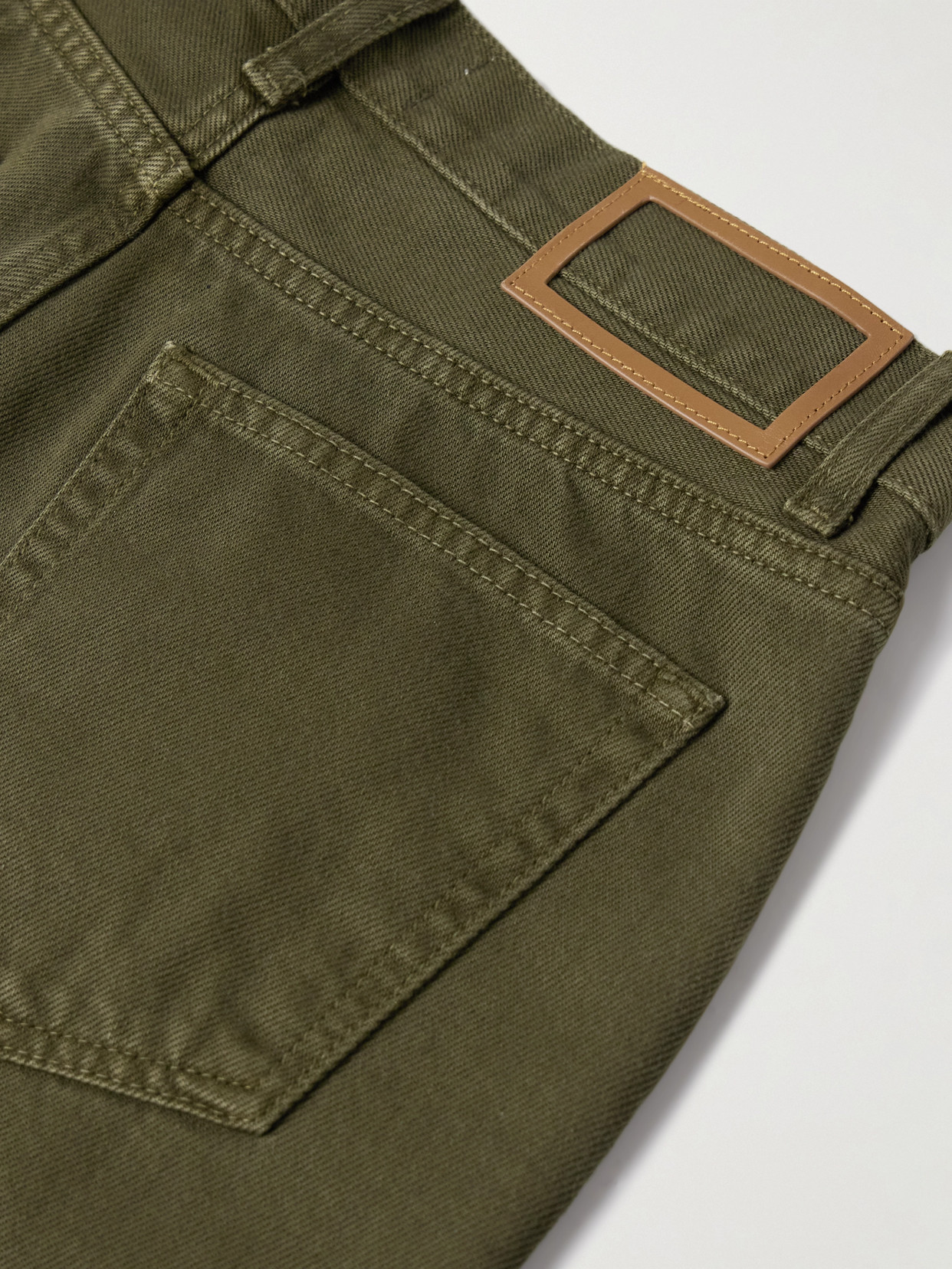 La Ligne Marilyn Cotton-twill Wide-leg Pants In Green