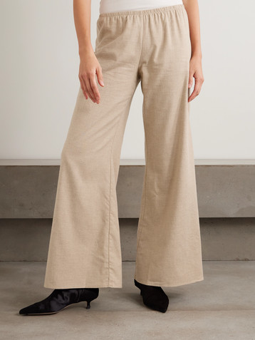 La Ligne Colby cotton-flannel wide-leg pants