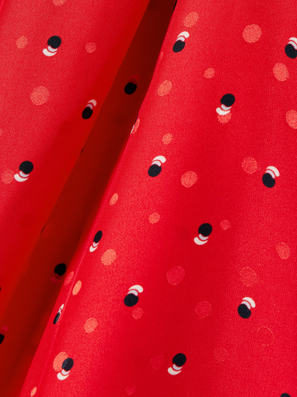 Acne Studios Scarf-detailed Printed Silk-jacquard Top In Red