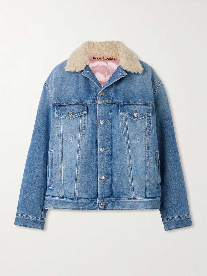 Acne Studios Robert Plush-trimmed Padded Denim Jacket
