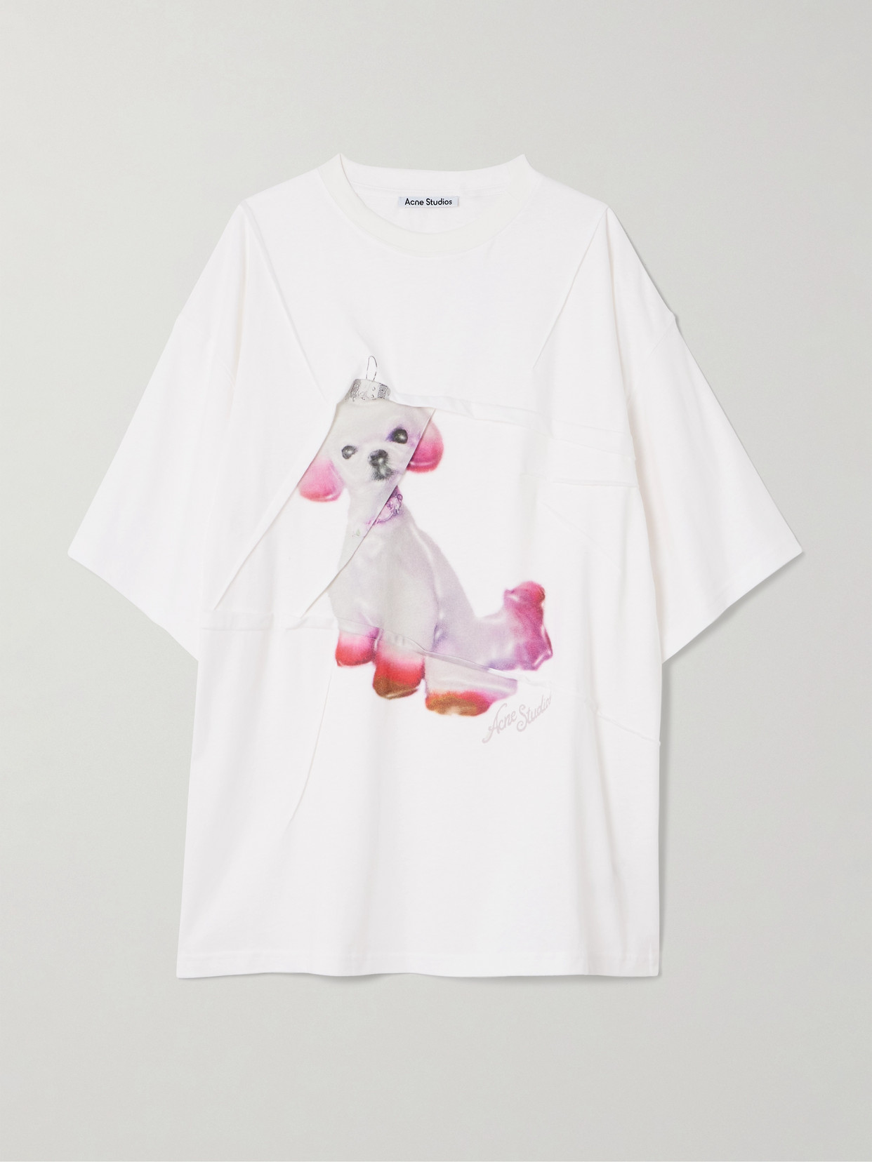 Acne Studios Printed Cotton-jersey T-shirt In White
