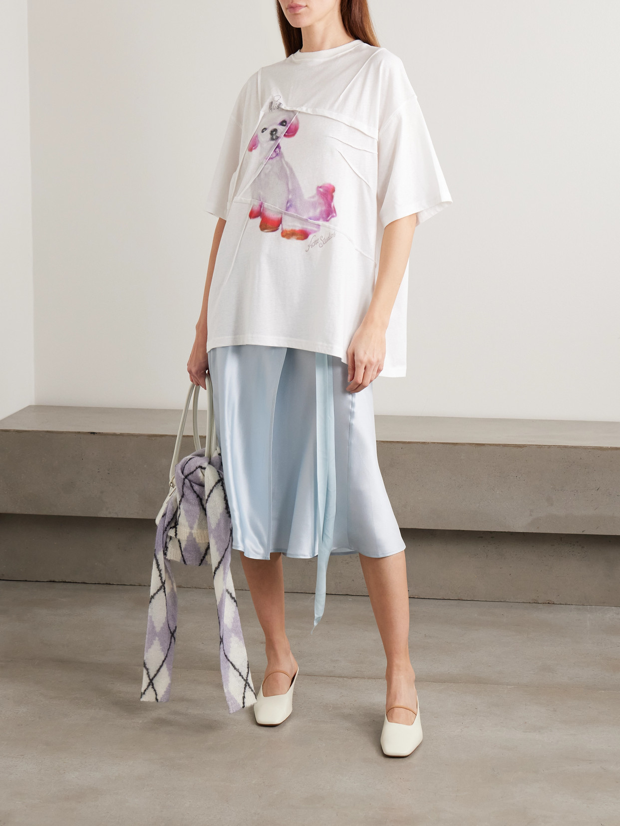 Acne Studios Printed Cotton-jersey T-shirt In White
