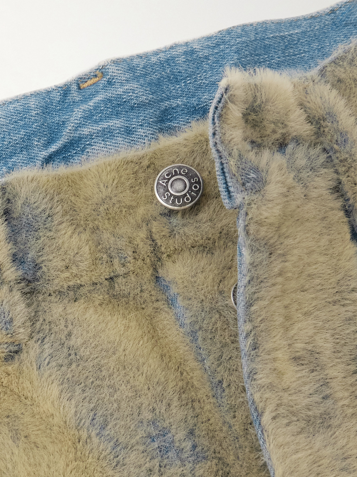 Flocked Straight-Leg Jeans