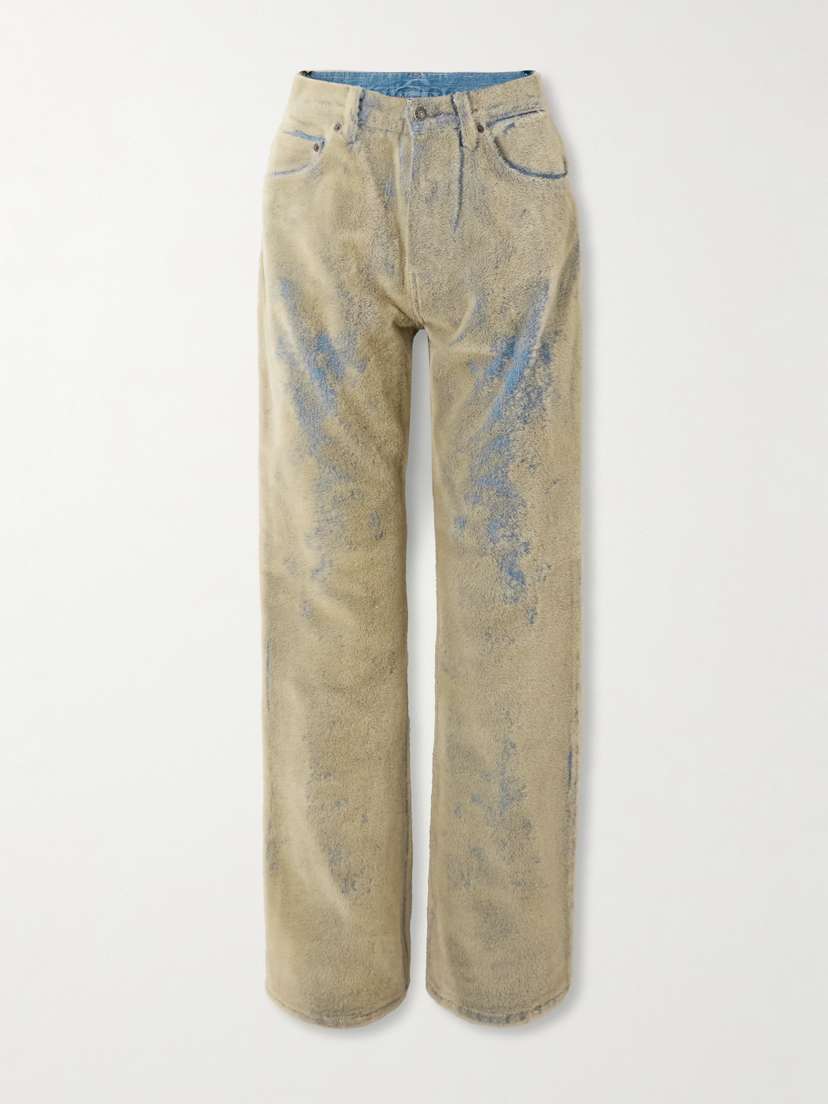 Acne Studios Flocked Straight-leg Jeans