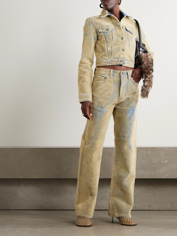 Acne Studios Flocked straight-leg jeans
