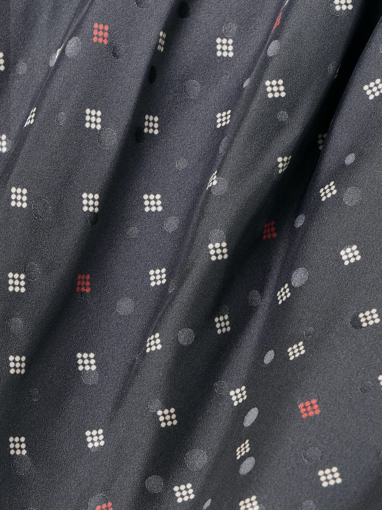 Acne Studios Scarf-detailed Printed Silk-jacquard Blouse In Black