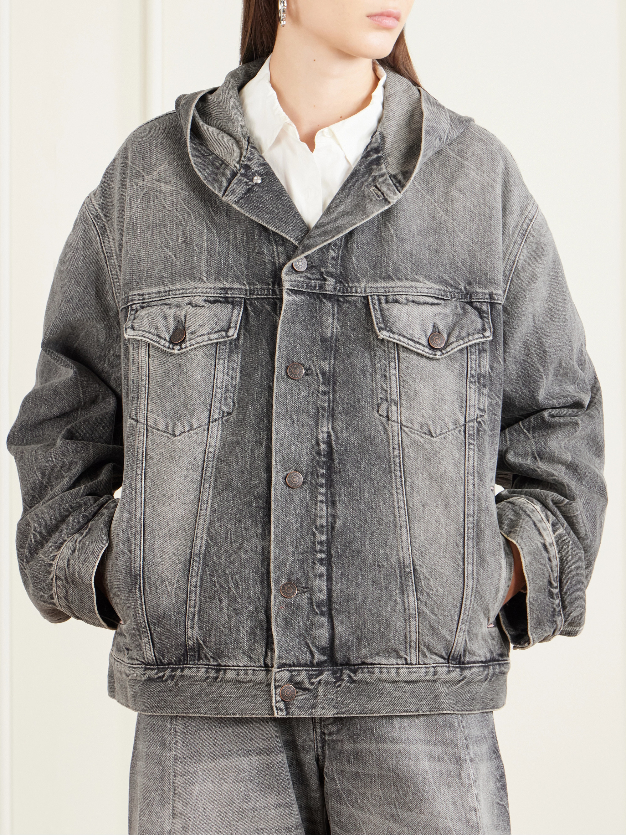 Acne Studios - Hooded denim jacket | Plush