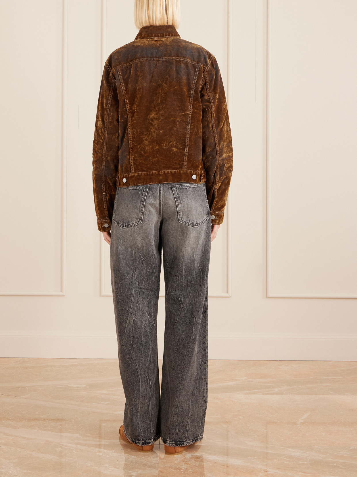 Flocked Denim Jacket
