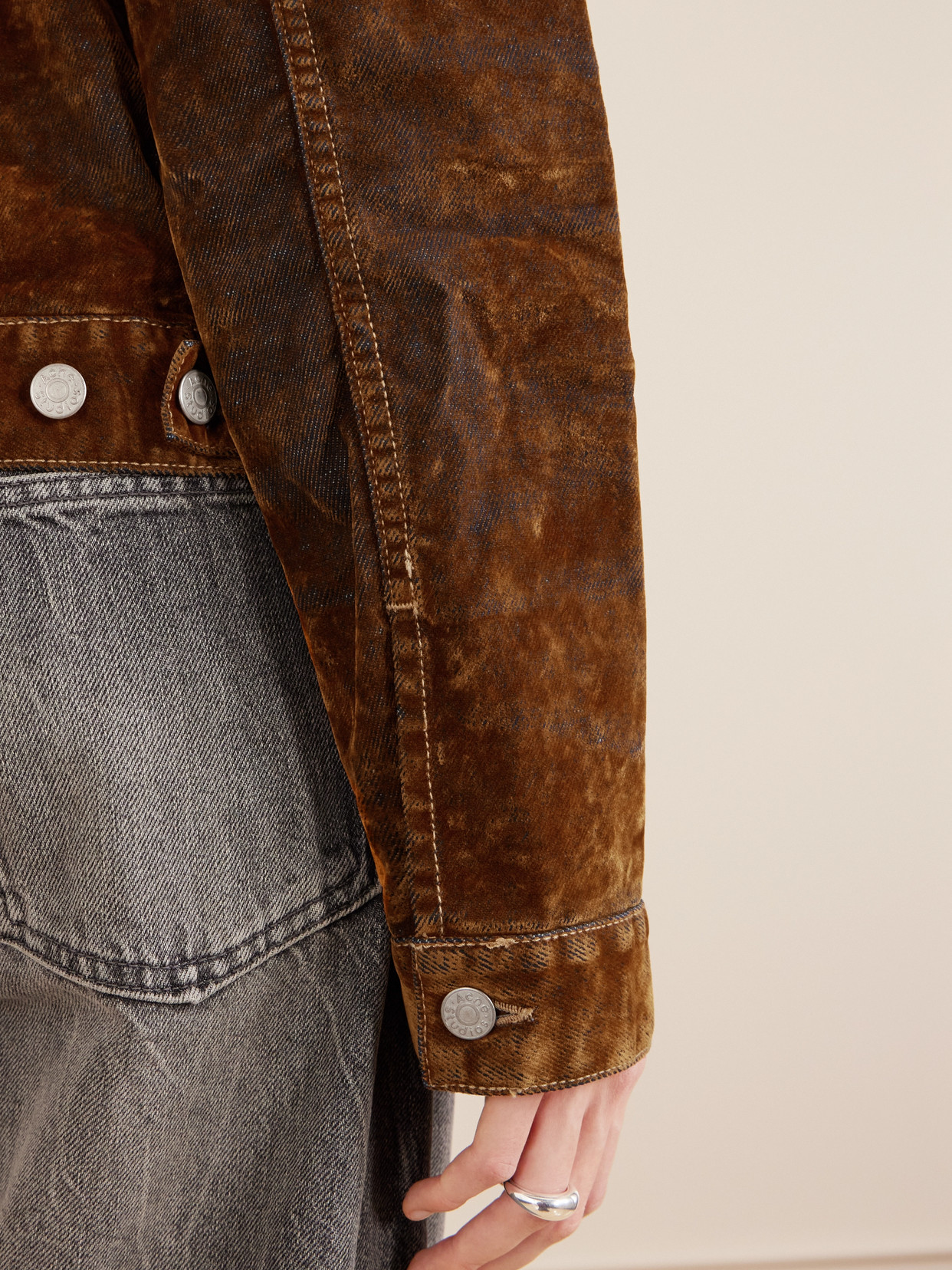 Flocked Denim Jacket