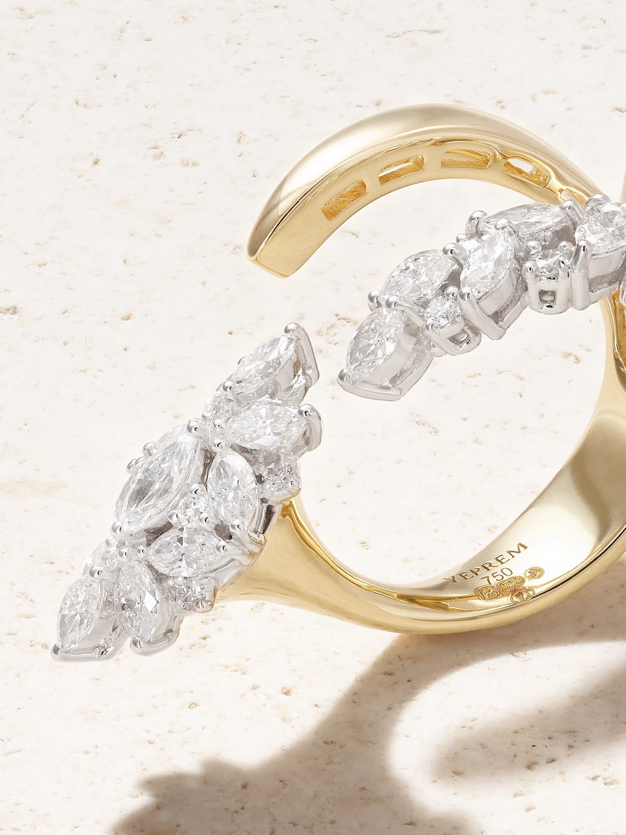Yeprem 18-karat Yellow And White Gold Diamond Ring In Multi