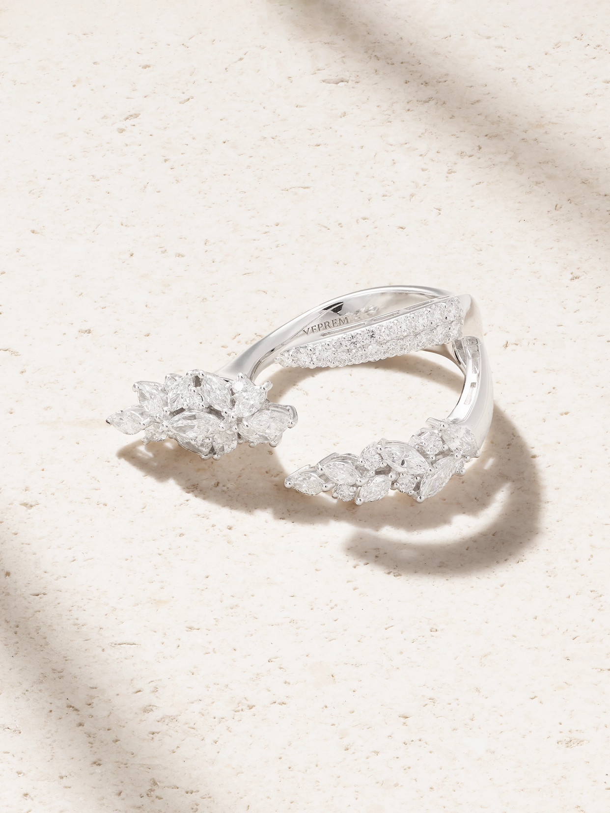 Yeprem 18-karat White Gold Diamond Ring In Silver