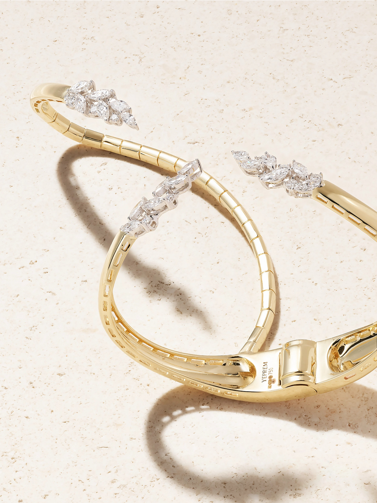 Yeprem 18-karat Yellow And White Gold Diamond Bracelet In Gold