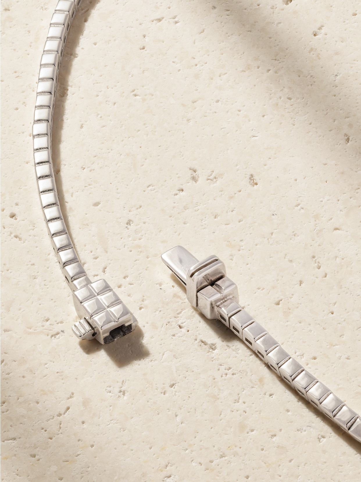 Yeprem 18-karat White Gold Diamond Necklace In Metallic