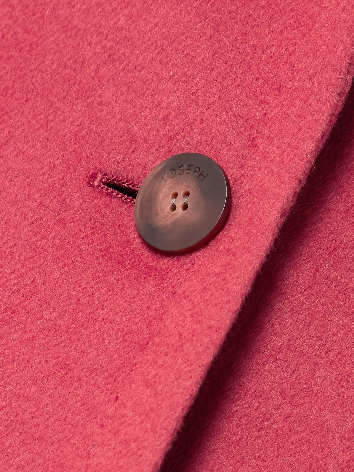 Joseph Womens Mulberry Spencer Belted-waist Wool And Cashmere Coat In Red